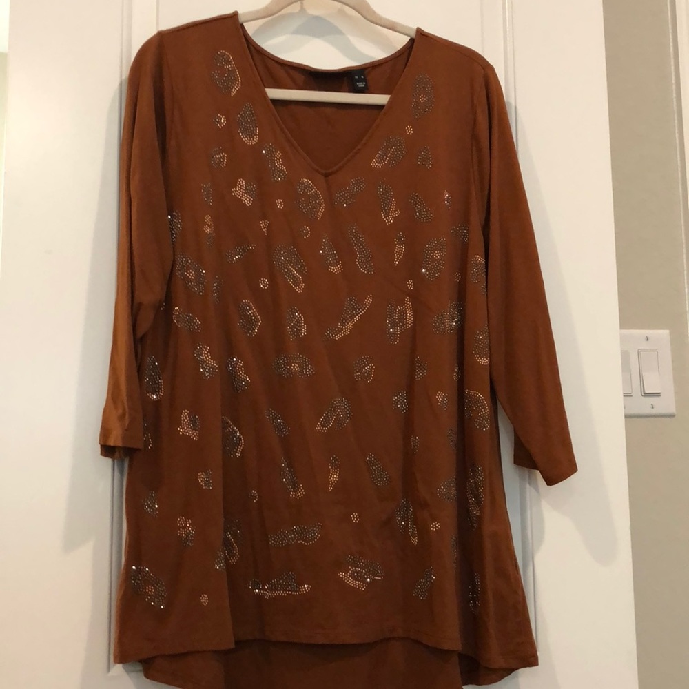 Susan Graver 3/4 sleeve tunic top